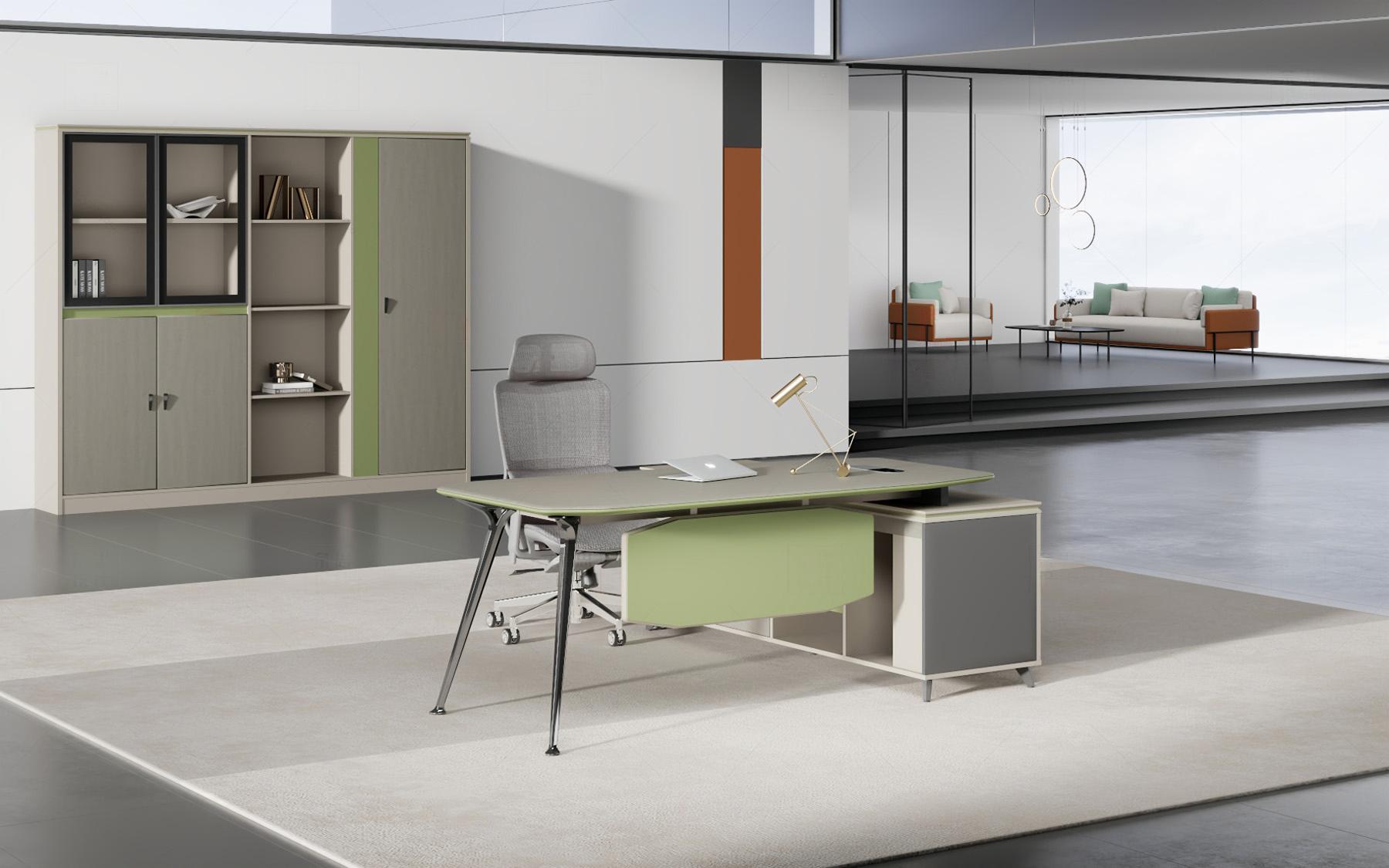 eco-friendly MDF computer table sit stand office furniture desk