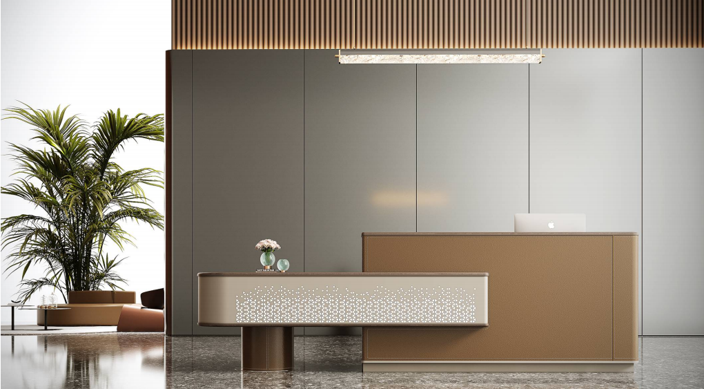 wooden computer  ceo  I type desk mdf laminate office table with drawer