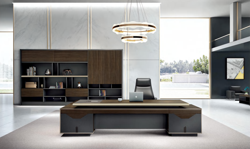 african walnut mdf style 4 person office desk table